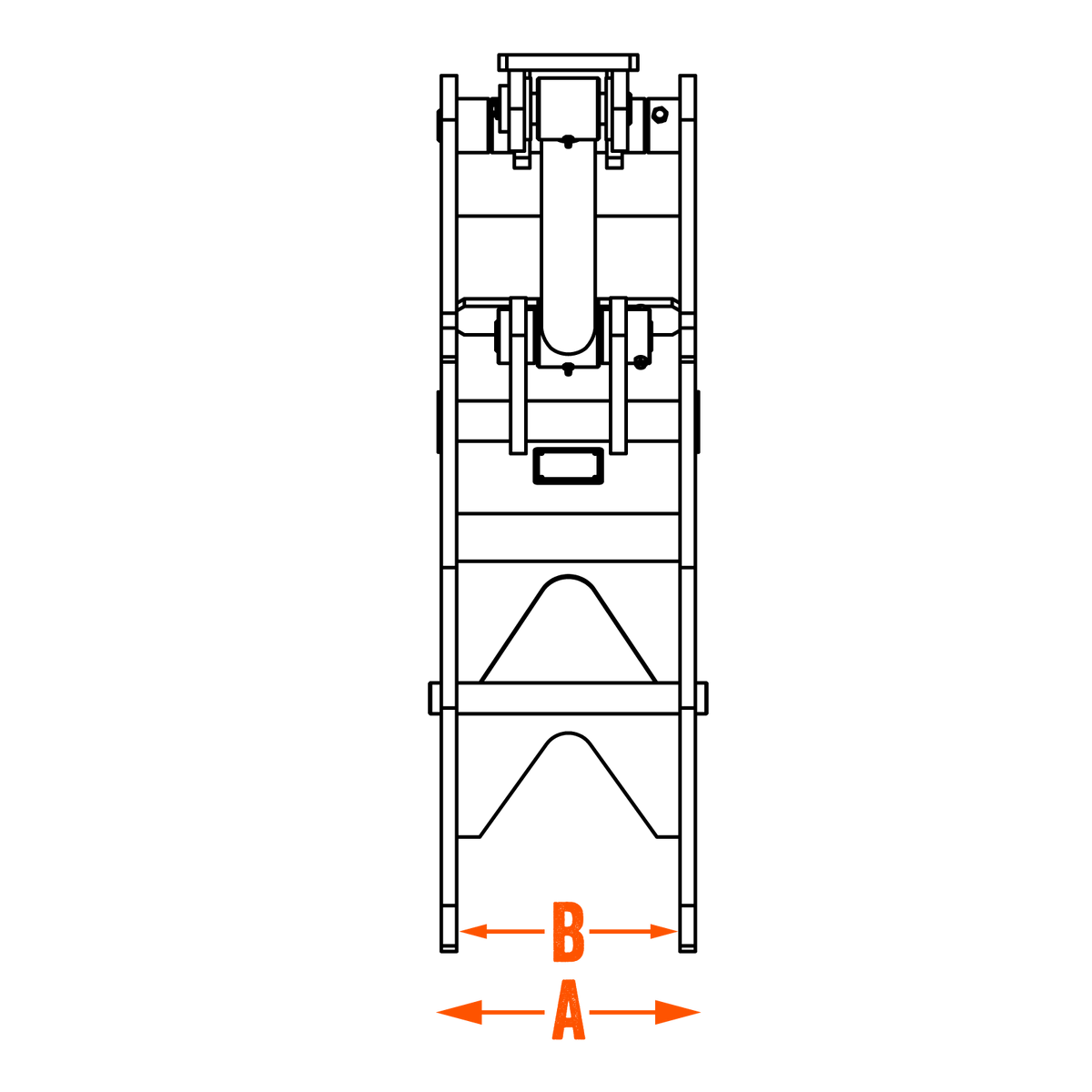 1-2 Tonne Manual Excavator Thumb diagram showcasing its versatile attachment and operation.
