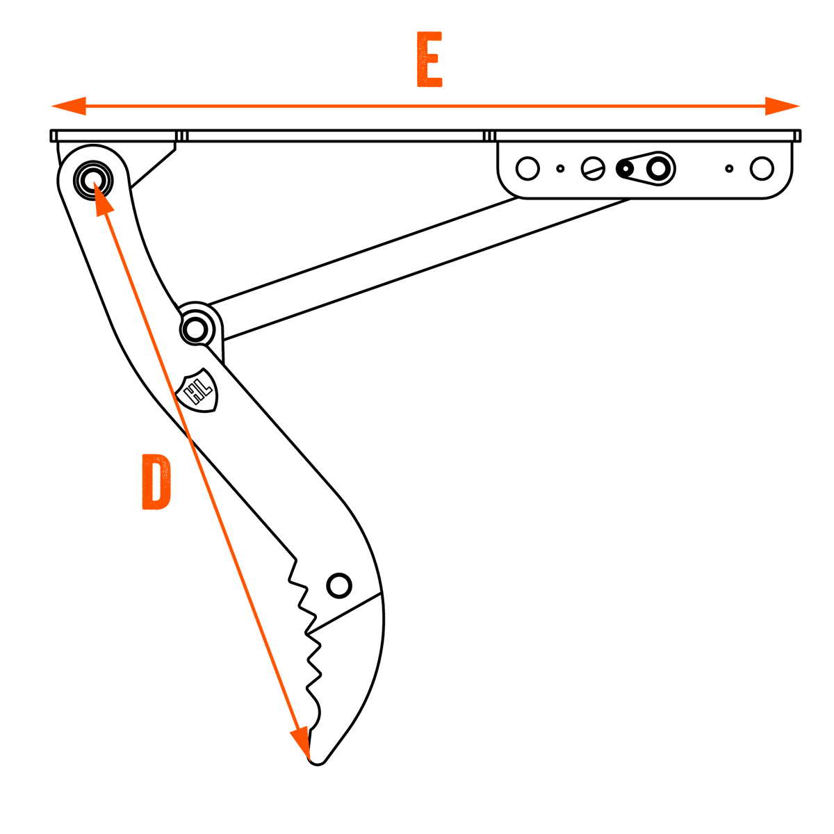 Manual Excavator Thumb Dimensions