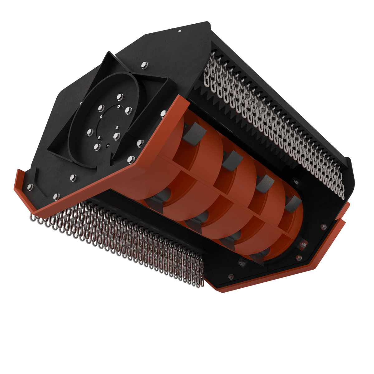 100-FMH Forestry Mulcher Head - 9-15 Tonne Excavators showcasing advanced engineering for forestry applications.
