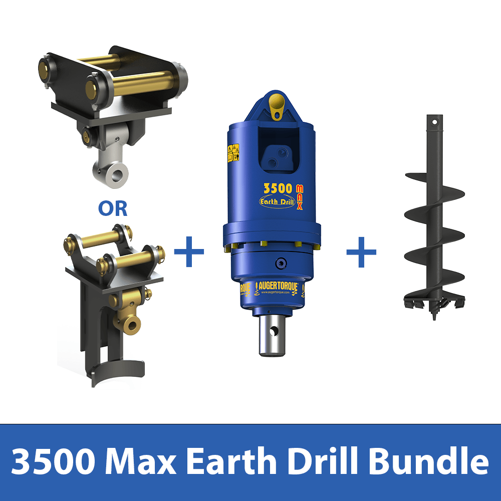 Auger Torque 3500 Max Earth Drill Bundle components including drill and accessories.
