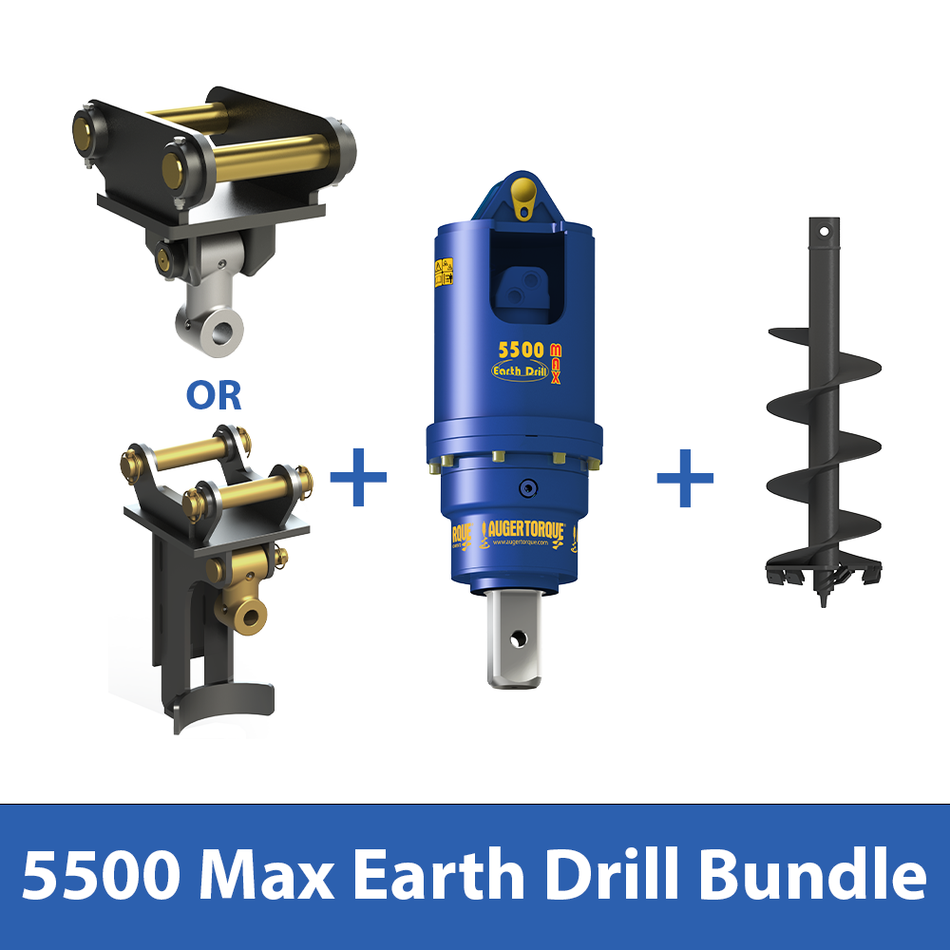 Auger Torque 5500 Max Earth Drill Bundle | 4.5 - 8.0 Tonne