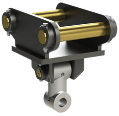 Auger Torque 20000 to 25000MAX - Hitch with double pin design for heavy-duty excavator applications.