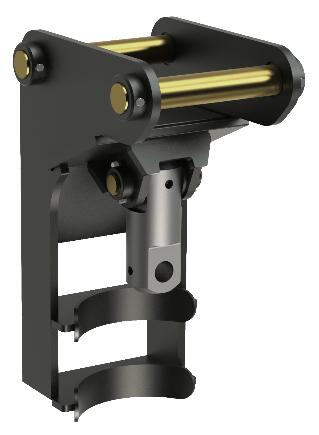 Auger Torque 20000 to 25000MAX - Hitch featuring a heavy-duty double pin design for excavators.
