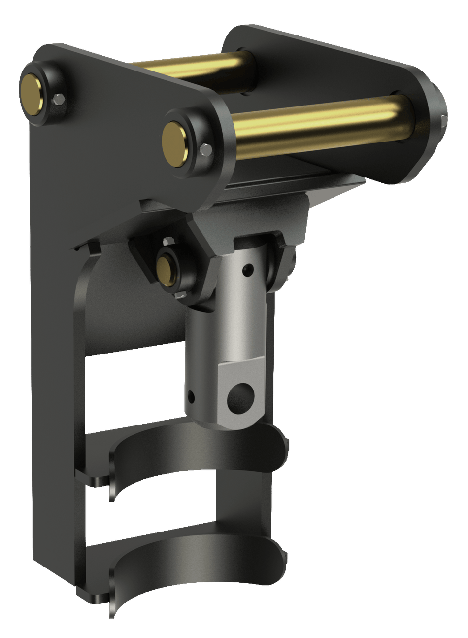 Auger Torque 20000 to 25000MAX - Hitch featuring a heavy-duty double pin design for excavators.
