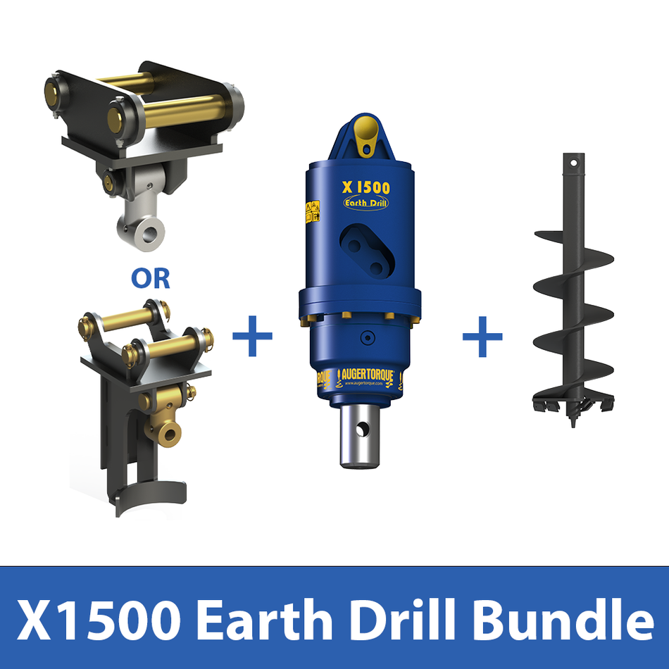 Auger Torque X1500 Earth Drill Bundle | 1.0 - 2.5 Tonne