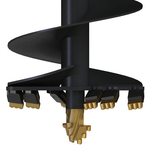 Auger S4- 65mm RND- 1200mm featuring robust spiral design and durable cutting teeth for efficient performance.